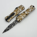 Microtech Knives Mini Hera Tan Hex Camo D/E M390MK 1702M-1TAHXC