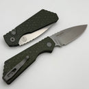 Discontinued Pro-Tech PT Plus Green Gridlock Aluminum Handle & Stonewash MagnaCut Blade PT205-Gridlock Green