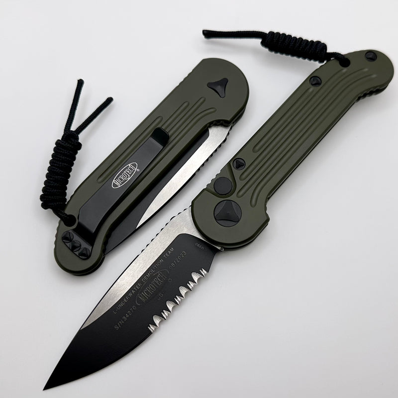 Microtech L.U.D.T OD Green & Black Partial Serrated 135-2OD (listing