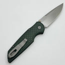 Pro-Tech TR-3 Integrity Manual Green Aluminum Relic Handles w/ Stonewash S35 INT105-GREEN