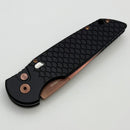Pro-Tech TR-3 Black Fish Scale Handle w/ Copper Rose Hardware & Copper Rose PVD 154CM