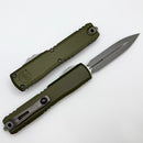 Microtech Ultratech ZBP D/E Apocalyptic Standard w/ OD Green Handle 1122-10APOD