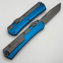 Microtech Glykon Apocalyptic Tanto w/ Blue Handles & Bead Blast Overlay 185-10APBL