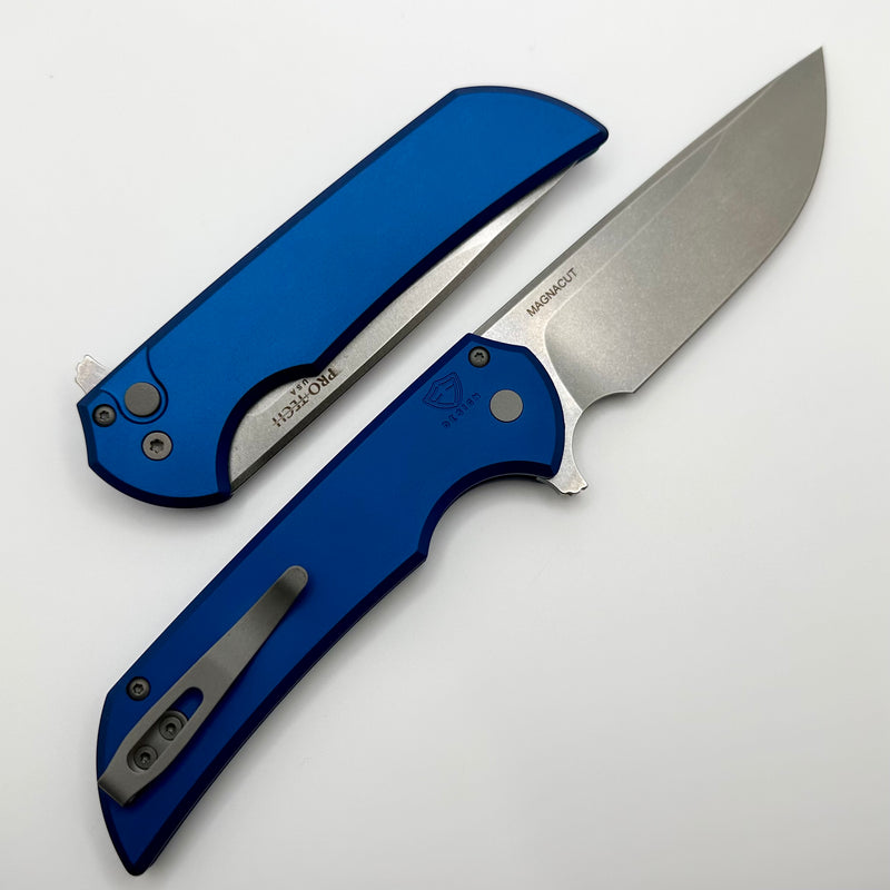 Pro-Tech Mordax Blue Handle & Stonewash MagnaCut MX101-BLUE ONE PER HOUSEHOLD