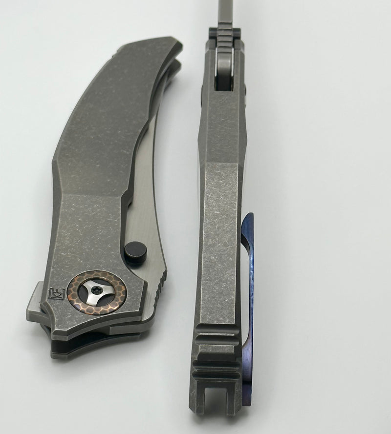 Custom Knife Factory Persian Titanium Integral w/ Superconductor Collar & Two Tone M398