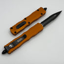 Microtech Dirac w/  Orange Tangerine Handle & Part Serrated Black D/E 225-2OT