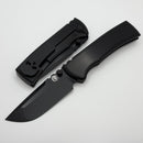 Chaves Knives Redencion 229 Satin Flats Black PVD w/ Titanium Integral Handle w/ Magnetic Ti Inlays & Drop Point M390