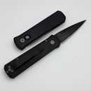 Pro-Tech Godson w/ Black Handle & DLC Washed 154-CM Blade 721-DLCW