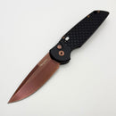 Pro-Tech TR-3 Black Fish Scale Handle w/ Copper Rose Hardware & Copper Rose PVD 154CM