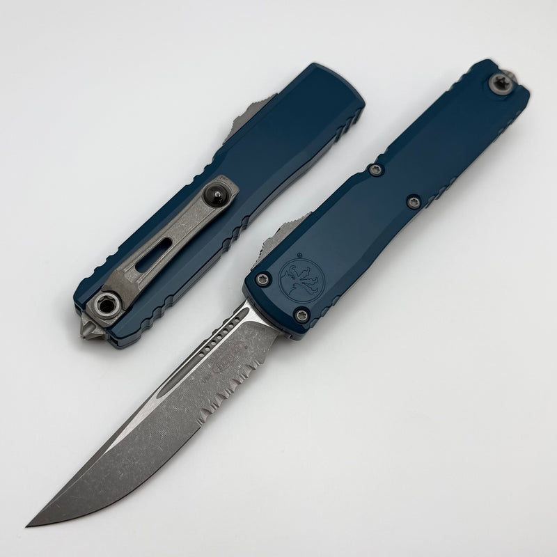 Microtech Ultratech Gen IV D/E Apocalyptic Part Serrated w/ Deep Ocean