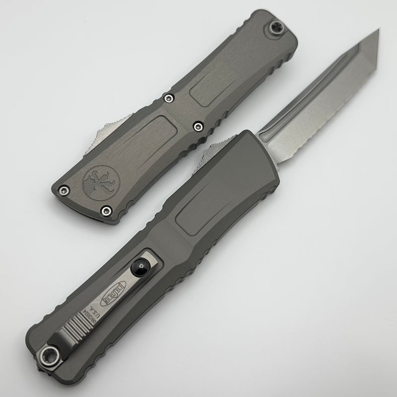 Microtech Knives Combat Troodon Gen III Stonewash F/S Tanto w/ Natural Clear Handle 1144-12NC