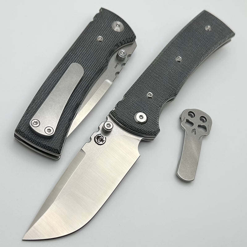 Chaves Knives Redencion 229 w/ Black Micarta & Drop Point Elmax - Blue Label