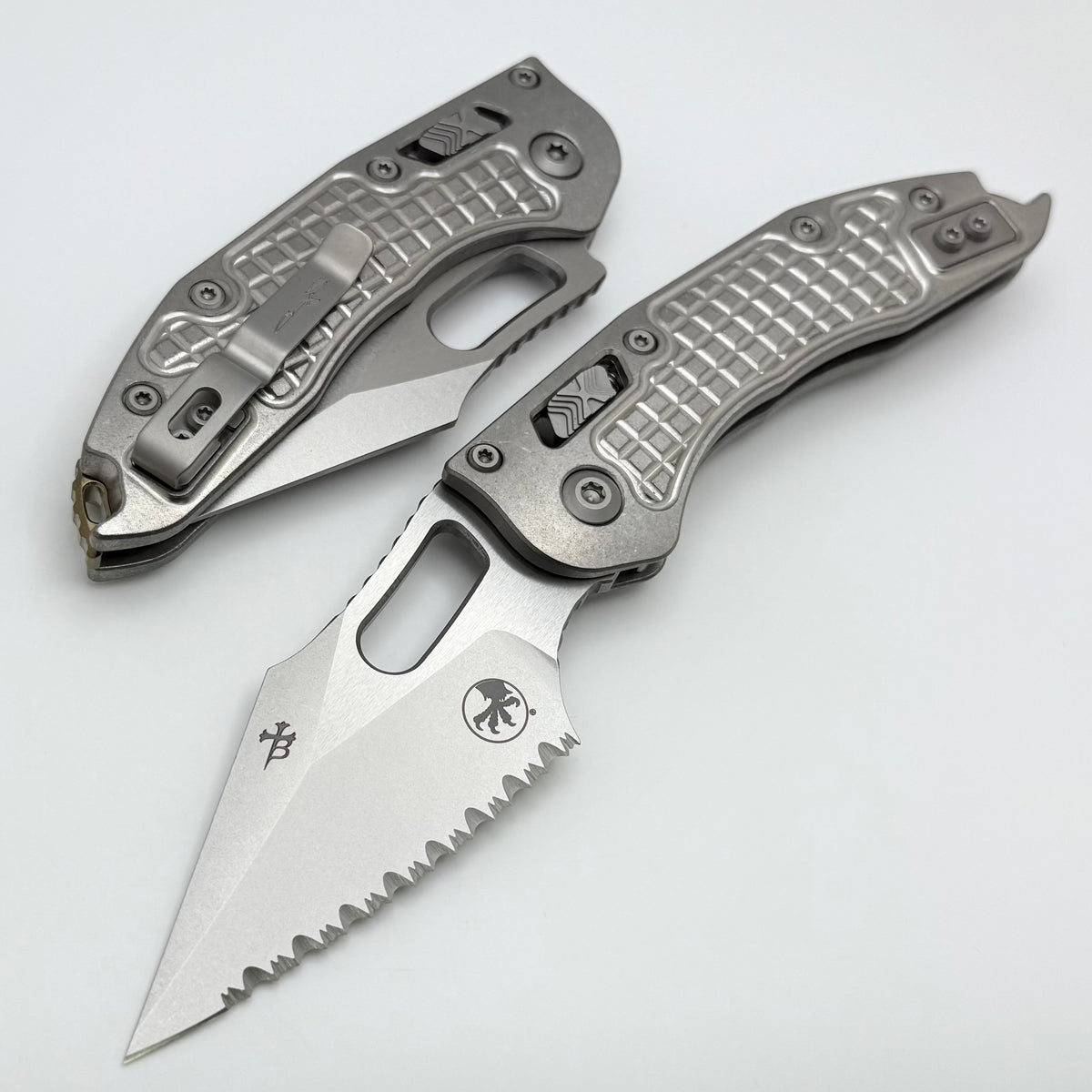 Microtech Marfione Select Manual Stitch RAM LOK Titanium Frag Handles
