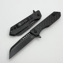 Heretic Knives M/A Jinn Flipper w/ Glow Carbon Fiber Handles & DLC MagnaCut H213-6A-GLOCF