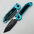 Microtech Knives LUDT Gen III Black Tanto w/ Turquoise Handle 1136-1TQ