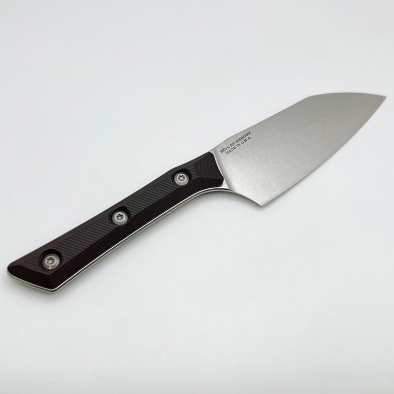Microtech Santoku 4.2" Black Cherry G-10 Handle w/ Stonewash M390MK 3300-10BC