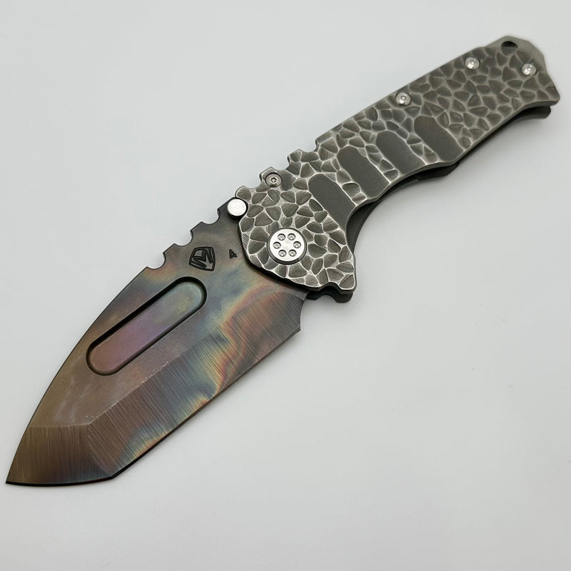 Medford Knife Praetorian T Vulcan S45 Tanto & Bead Blast Silver Peaks & Valleys Handles