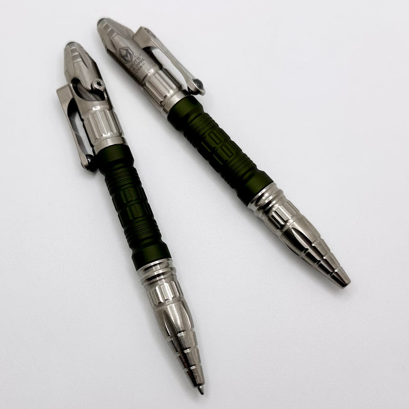 Heretic Knives Thoth Pen w/ Green Barrel & Titanium H038-GRN
