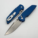 Pro-Tech TR-3 Integrity Manual Blue Relic Aluminum Handle w/ Mosaic Pin Button & Stonewash MagnaCut