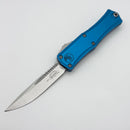 Grenade Blem Microtech Knives Mini Hera Stonewash S/E M390MK w/ Blue Handle 1703M-10BL