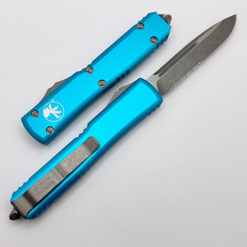 Microtech Ultratech Single Edge Apocalyptic Partial Serrated & Turquoise 121-11APTQ