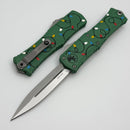 Microtech Knives Mini Hera Christmas White-Red-Green Stonewash Standard D/E M390MK Signature Series