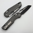 Microtech Knives MSI RAM LOK Natural Clear Fluted Aluminum & Black M390MK 210-1FLNC