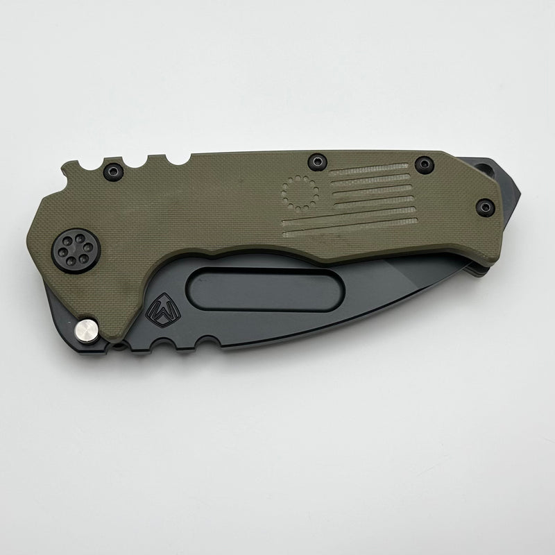 Medford Scout M/P Praetorian OD Green G10 & PVD D2 Blade w/ Black Hardware/Clip