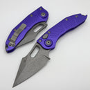 Microtech Borka Stitch Auto w/ Purple Handles & Apocalyptic M390 169-10APPU