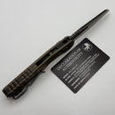Microtech Marfione Select MSI RAM LOK Antique Bronze Slab Side Titanium Handles w/ DLC Accents & DLC Stonewash M390MK 210-1DLCTMS2