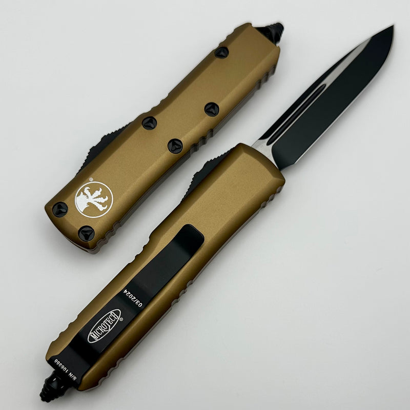 Microtech UTX-85 S/E Black Standard & Tan 231-1TA