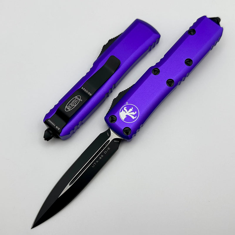 Microtech UTX-85 Double Edge Black & Purple 232-1PU