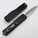Microtech UTX-85 Gen IV w/ Black Handle & Satin D/E Full Serrated M390MK 12324-5