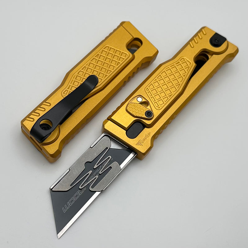 Reate EXO-U Utility Diamond Pattern Gold Aluminum Handle