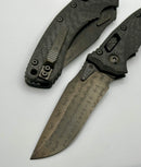 Microtech Knives Amphibian RAM-LOK Vegas Forge DLC Razor Wire Damascus & Carbon Fiber Handles w/ DLC Two Tone Hardware Signature Series 137RL-16MS4