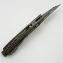 Microtech Knives Manual Stitch RAM LOK Fluted OD Green G-10 Handles & Apocalyptic Full Serrated M390MK 169RL-12APFLGTOD