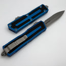 Microtech Scarab 2 Gen 3 D/E Apocalyptic Partial Serrated w/ Blue Handle 1280-11APBL