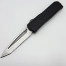 Medford Knife OTF Praetorian S45 Tumbled Tanto & Black Aluminum w/ Flamed Hardware