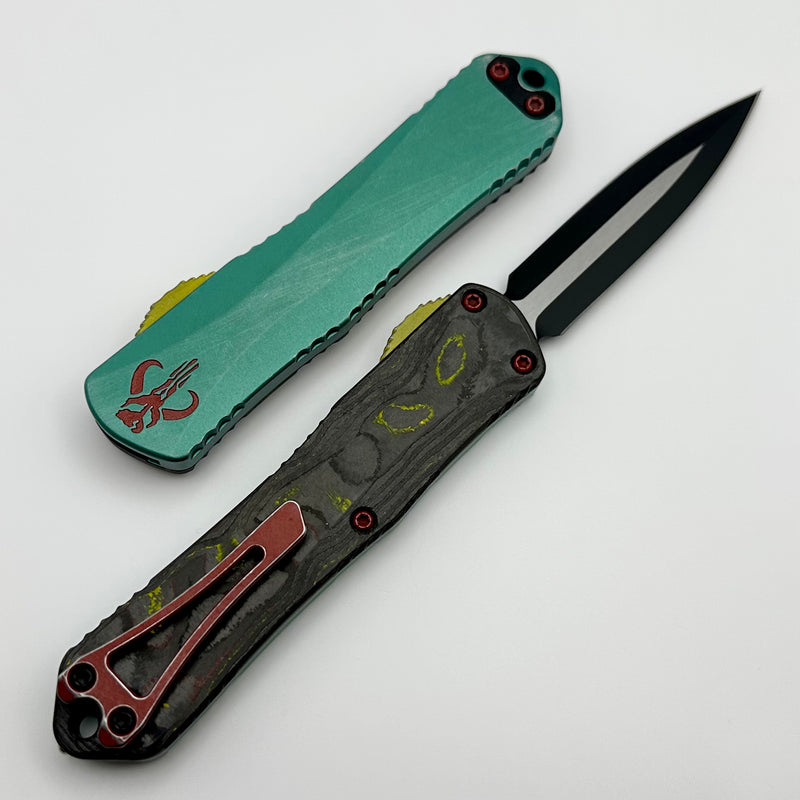 Heretic Knives Manticore E Bounty Hunter w/ Double Edge Two Tone Black MagnaCut H028-10A-BOUNTY