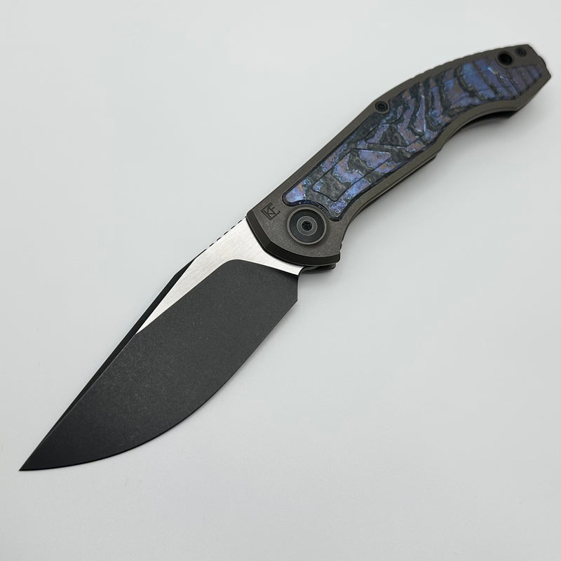 Custom Knife Factory Veksha HD ZircuTi & Bronze Titanium Handles w/ Two Tone M398