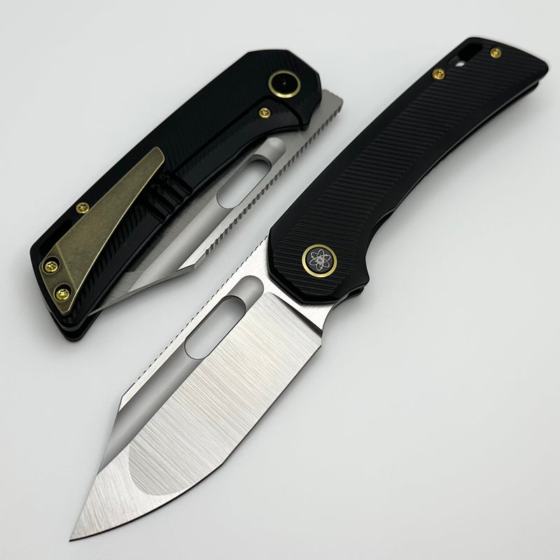 EMP EDC Relative Bowie Milled DLC Titanium Handles w/ Bronze Accents & Belt Satin MagnaCut