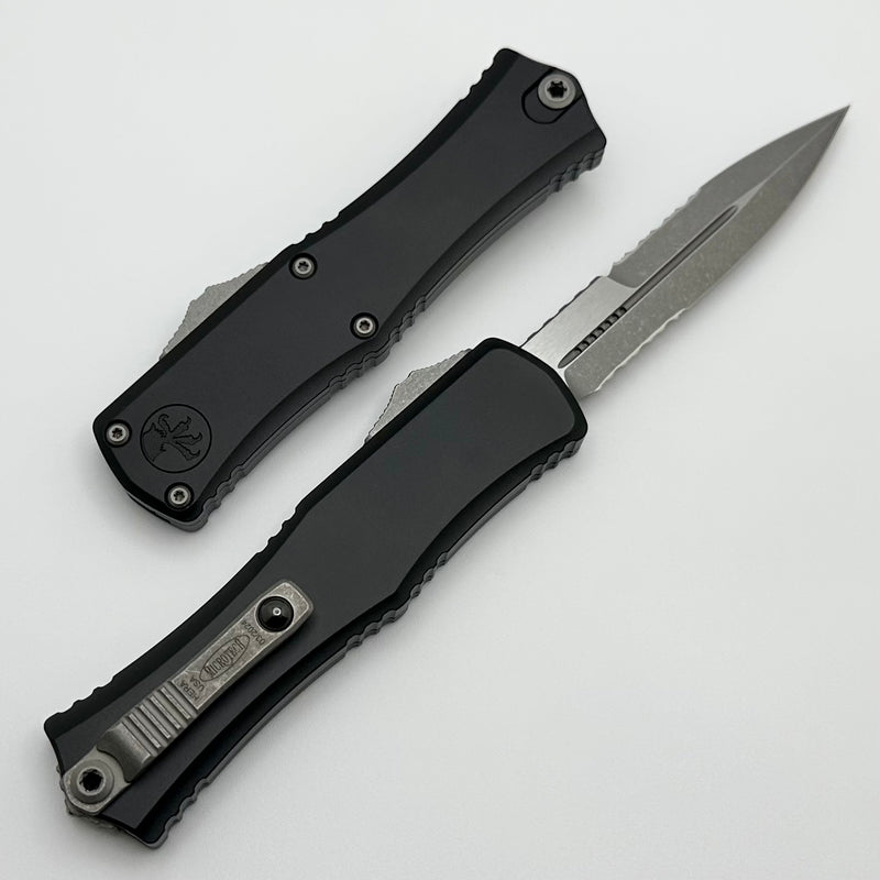 Microtech Knives Mini Hera Partial Serrated Apocalyptic Bayonet M390MK w/ Black Handle 1701M-11AP