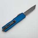 Microtech UTX-85 Gen IV w/ Blue Handle & Apocalyptic Part Serrated T/E M390MK 12334-11APBL