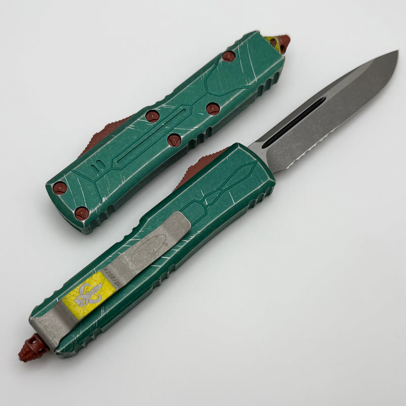 Microtech UTX-85 Bounty Hunter S/E Part Serrated w/ Apocalyptic Signature Series 231-11BH