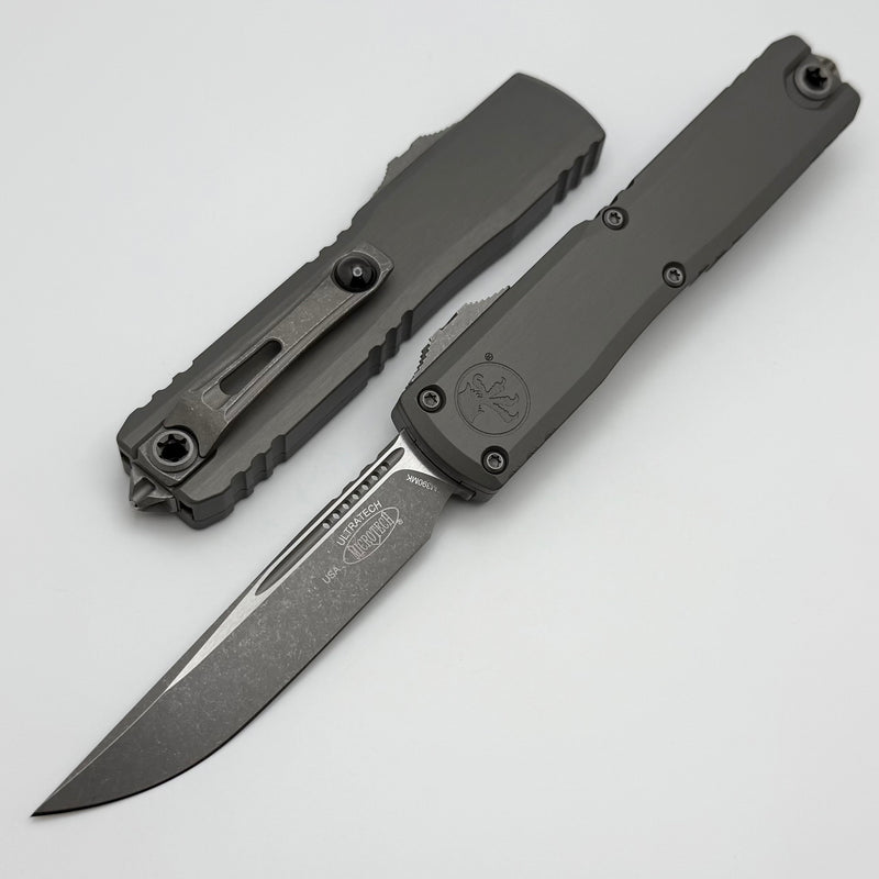 Microtech Ultratech ZBP S/E Apocalyptic M390MK w/ Natural Clear Handle 1121-10APNC