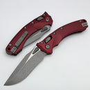 Microtech Amphibian RAM LOK Merlot Fluted Aluminum & Apocalyptic M390MK 137RL-10APFLMR