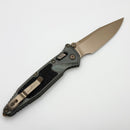Marfione Select Microtech Socom Ram-Lok Titanium w/ Textured Inlay Antique Denim Handles w/ Bronze Accents & Bronze Stonewash M390MK 160RL-13MS3