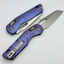 Microtech Marfione Select MSI RAM LOK Purple Haze Titanium Handles w/ Double Vapor Blast & Purple Accents & Full Serrated Stonewash M390MK 210-12MS5