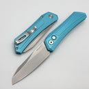 Pro-Tech Oligarch Tiffany Blue Aluminum Handle w/ Stonewash MagnaCut DS101-T.BLUE