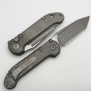 Microtech Knives LUDT Gen III Apocalyptic Tanto Titanium Slab Side Handles & Full Serrated Apocalyptic M390MK 1136-12APMS1